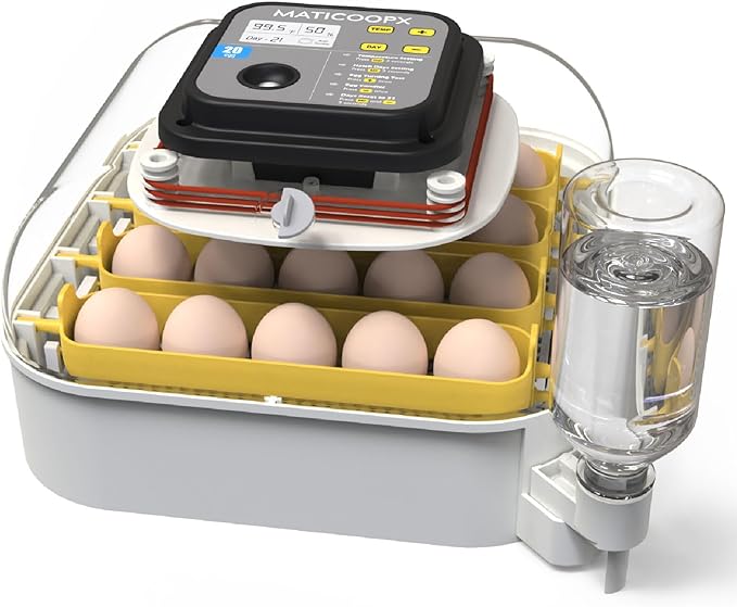 MATICOOPX 20 Egg Incubator with Humidity Display & Auto Turner